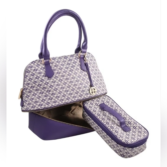 IMAN Handbags - IMAN Purple and White Patterned Satchel💜💜